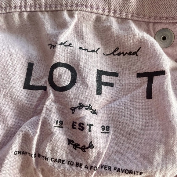 LOFT mauve pink cropped jeans flaw - Picture 6 of 11